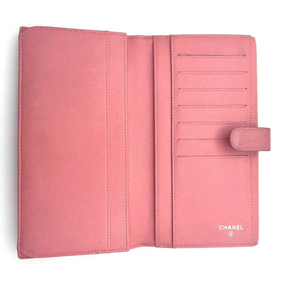 Chanel‎ Pink Floral Camellia Wallet